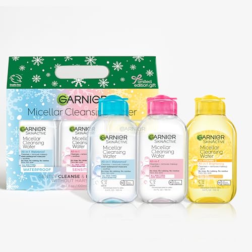 Garnier SkinActive Micellar Water Gift Set, 3 Formulas: Original, Waterproof, Vitamin C