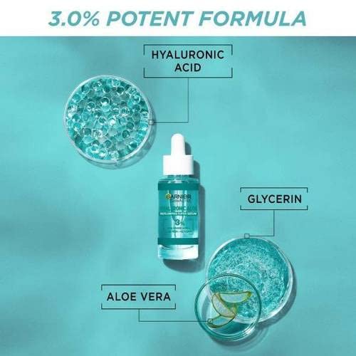 Garnier Hyaluronic Aloe Super Serum for Natural Skin Replumping, 30ml (targeted towards those interested in skincare and beauty products)