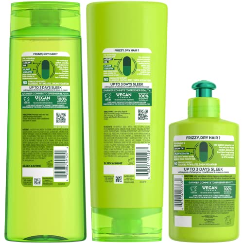 Garnier Fructis Sleek & Shine Kit for Frizzy, Dry Hair