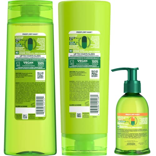Garnier Fructis Sleek & Shine Frizzy Hair Kit with Argan Oil (3 Items)